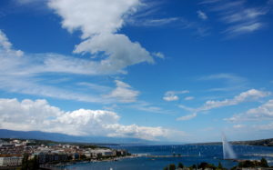 magnifique panorama de genËve et de son lac
